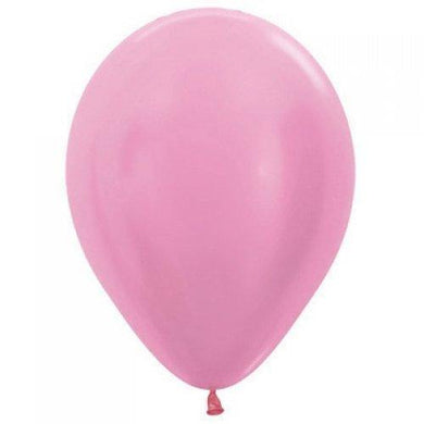 25 Pack Pearl Light Pink Latex Balloons - 30cm - The Base Warehouse