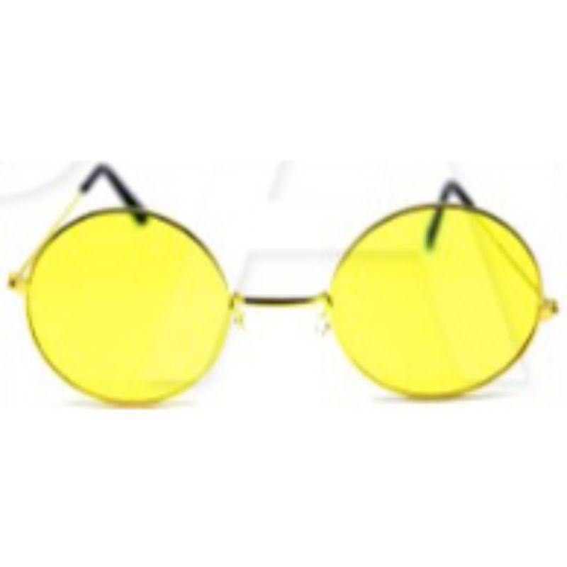 Kids Yellow Hippie Party Glasses - The Base Warehouse