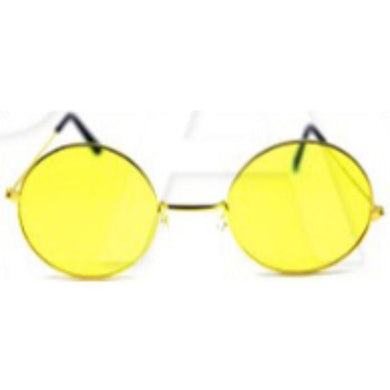 Kids Yellow Hippie Party Glasses - The Base Warehouse