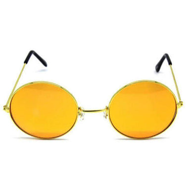 Adult Orange Hippie Party Glasses - The Base Warehouse