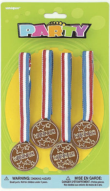 4 Pack Toy Winners Medals - The Base Warehouse
