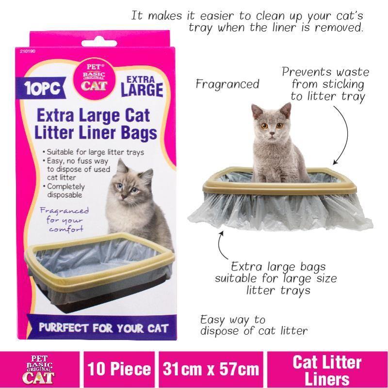 10 Pack XL Cat Litter Liners - 31cm x 57cm - The Base Warehouse