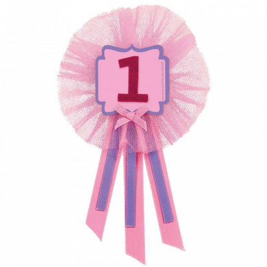 1st Birthday Pink Girl Award Ribbon - The Base Warehouse