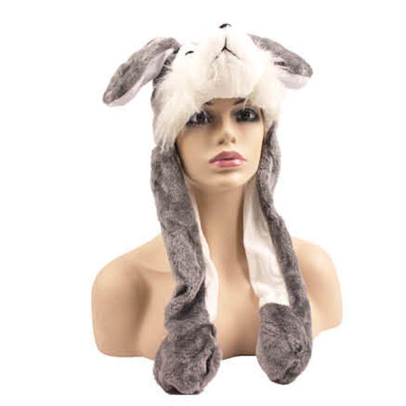 Wolf Husky Plush Moving Ear Hat - The Base Warehouse