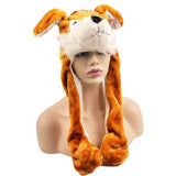 Load image into Gallery viewer, Brown Wolf Husky Plush Moving Ear Hat - The Base Warehouse

