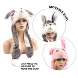 Load image into Gallery viewer, Brown Wolf Husky Plush Moving Ear Hat - The Base Warehouse
