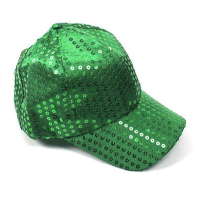 Green Sequin Baseball Cap - The Base Warehouse
