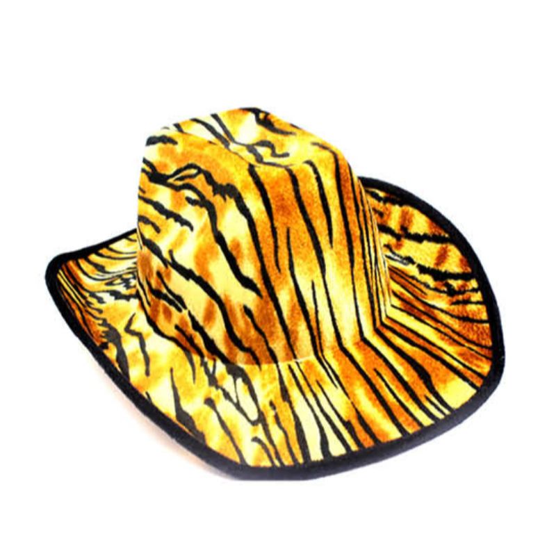 Cowboy Hat with Tiger Pattern