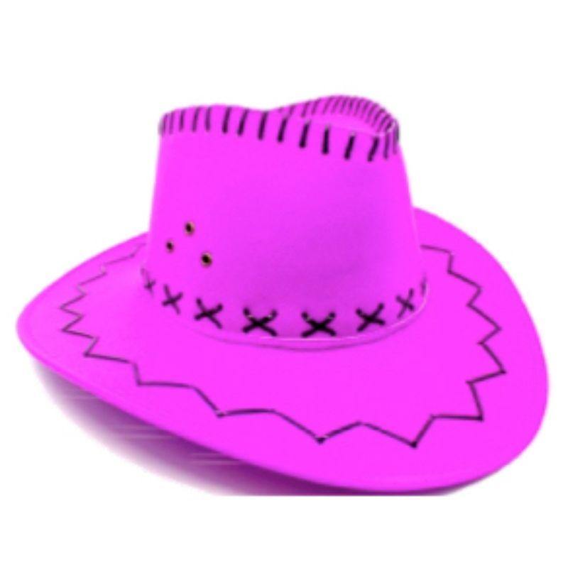 Purple Fluro Cowboy Hat - The Base Warehouse