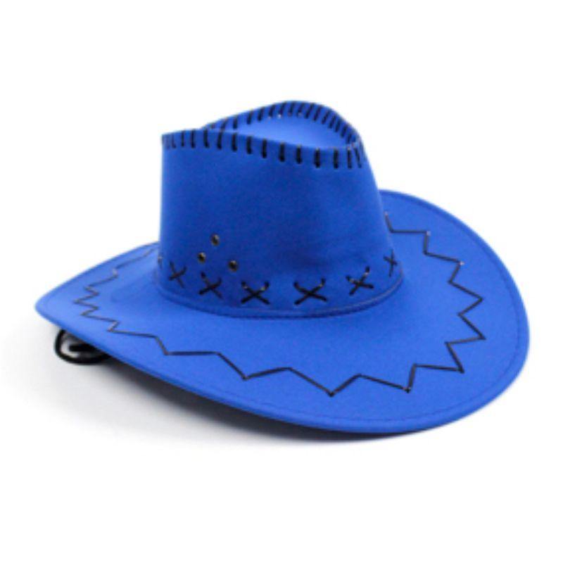 Blue Fluro Stiched Cowboy Hat