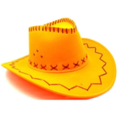 Adult Orange Fluro Cowboy Hat - The Base Warehouse