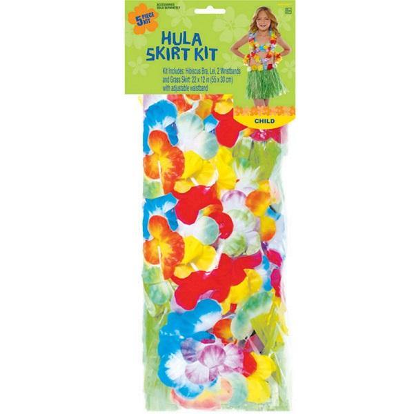 Kids Floral Hawaiian Hula Skirt