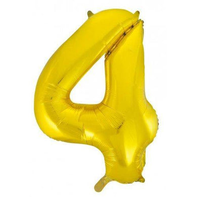 Gold Decrotex Number 4 Foil Balloon - 86cm - The Base Warehouse