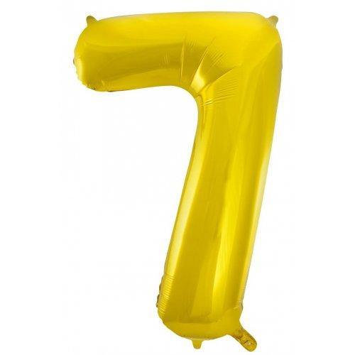 Gold Decrotex Number 7 Foil Balloon - 86cm - The Base Warehouse