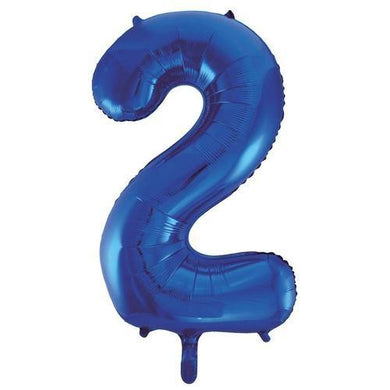 Blue Decrotex Number 2 Foil Balloon - 86cm - The Base Warehouse