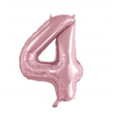 Light Pink Number 4 Foil Balloon - 86cm - The Base Warehouse
