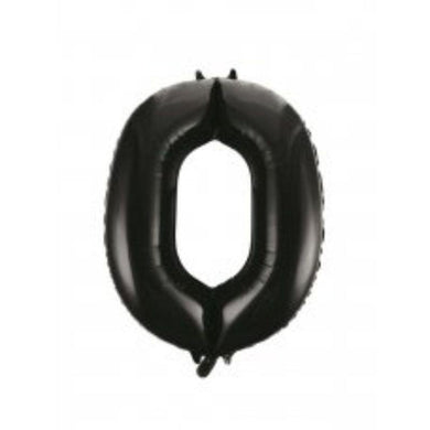 Black Number 0 Foil Balloon - 86cm - The Base Warehouse