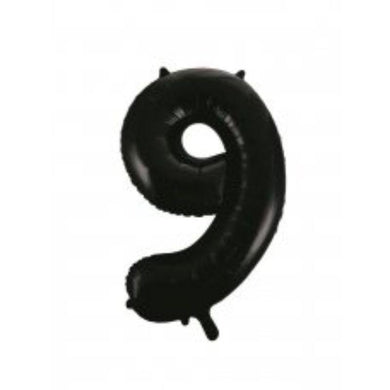 Black Number 9 Foil Balloon - 86cm - The Base Warehouse