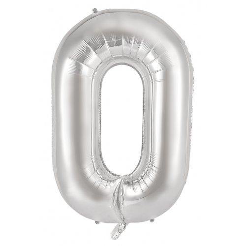 Silver Decrotex Letter O Foil Balloon - 86cm - The Base Warehouse