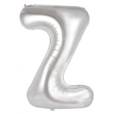 Silver Decrotex Letter Z Foil Balloon - 86cm - The Base Warehouse