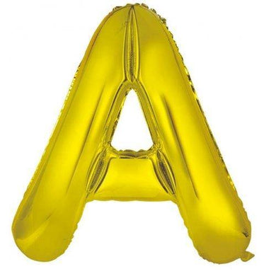 Gold Decrotex Letter A Foil Balloon - 86cm - The Base Warehouse