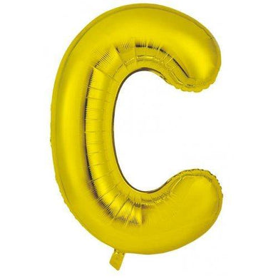 Gold Decrotex Letter C Foil Balloon - 86cm - The Base Warehouse
