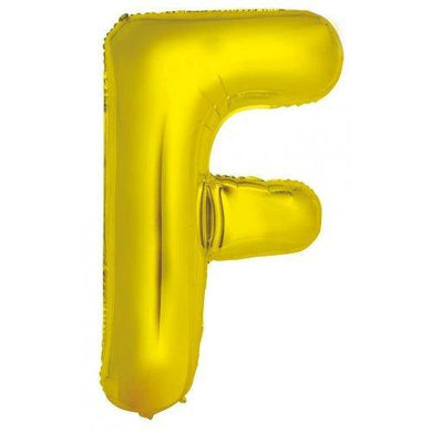 Gold Decrotex Letter F Foil Balloon - 86cm - The Base Warehouse