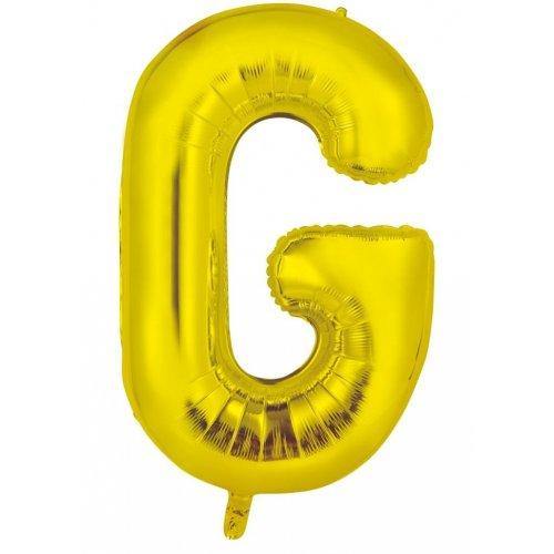 Gold Decrotex Letter G Foil Balloon - 86cm - The Base Warehouse