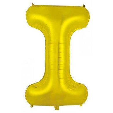 Gold Decrotex Letter I Foil Balloon - 86cm - The Base Warehouse