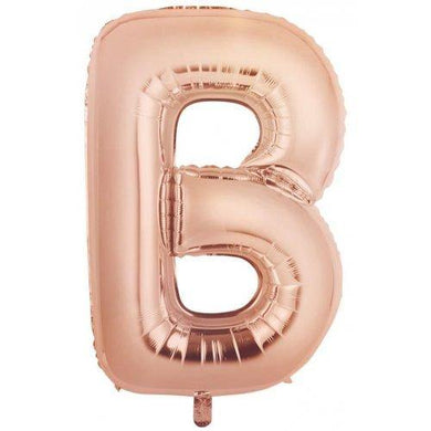 Rose Gold Decrotex Letter B Foil Balloon - 86cm - The Base Warehouse