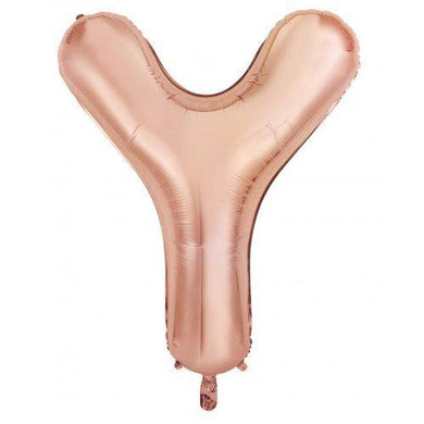 Rose Gold Decrotex Letter Y Foil Balloon - 86cm - The Base Warehouse