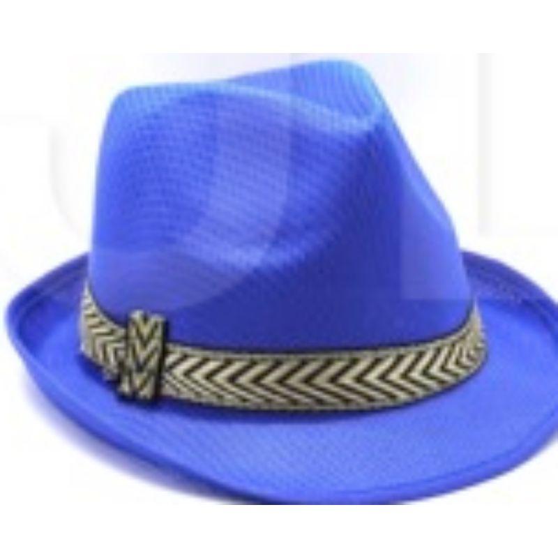 Blue Trilby Summer Hat