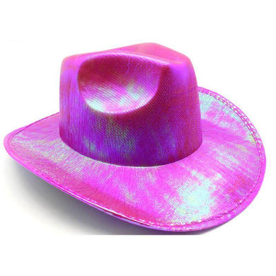 Adult Pink Metallic Cowboy Hat - The Base Warehouse