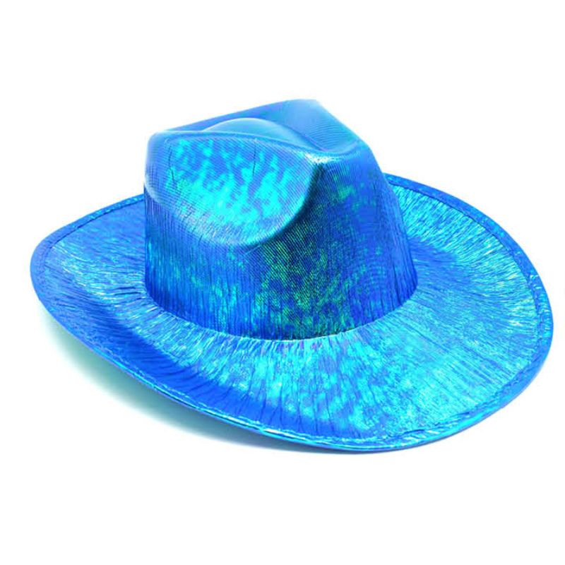 Adult Blue Metallic Cowboy Hat