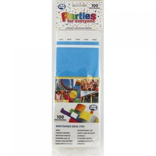 100 Pack Blue Wristbands - The Base Warehouse