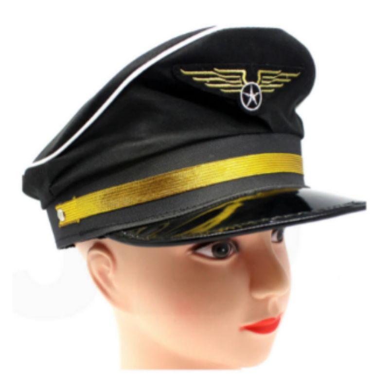 Black Pilot Hat