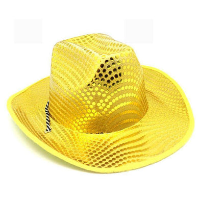 Adult Gold Sequin Cowboy Hat - The Base Warehouse