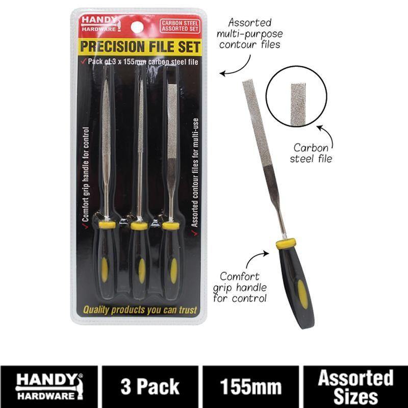 3 Pack Precision File Set - 15.5cm - The Base Warehouse