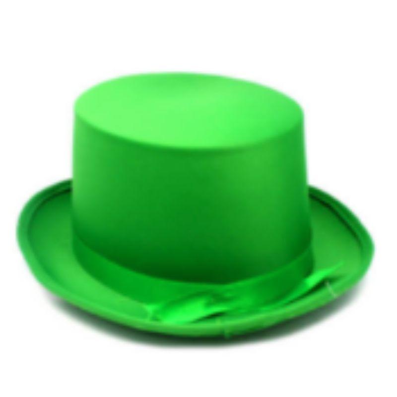 Green Satin Top Hat