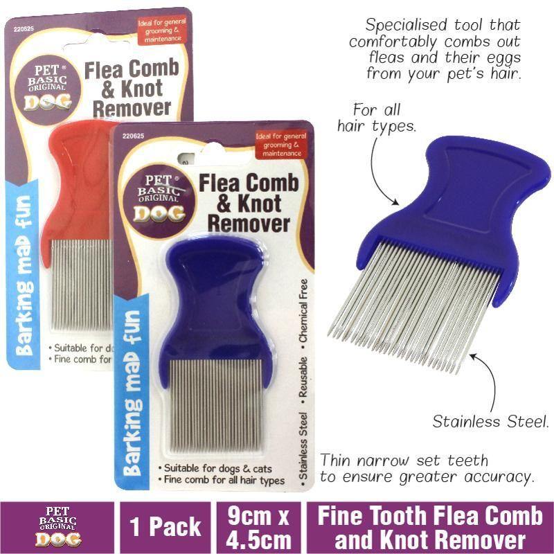 Dog Flea Comb & Knot Remover - 9cm x 4.5cm - The Base Warehouse