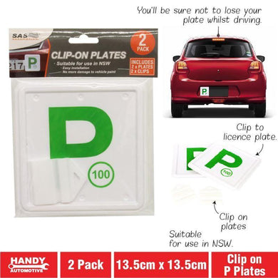2 Pack NSW Clip on P Plates - 13.5cm x 13.5cm - The Base Warehouse