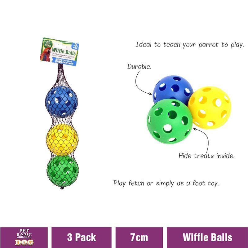 3 Pack Wiffle Balls - 7cm