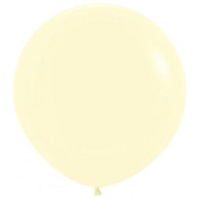 Matte Pastel Yellow Latex Balloon - 90cm - The Base Warehouse