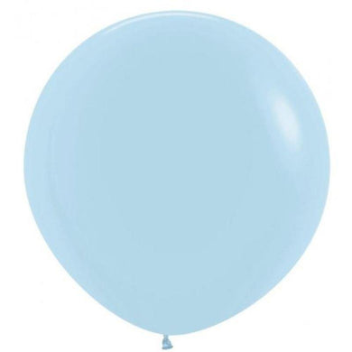 Matte Pastel Blue Latex Balloon - 90cm - The Base Warehouse