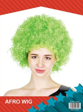 Adults Green Afro Wig