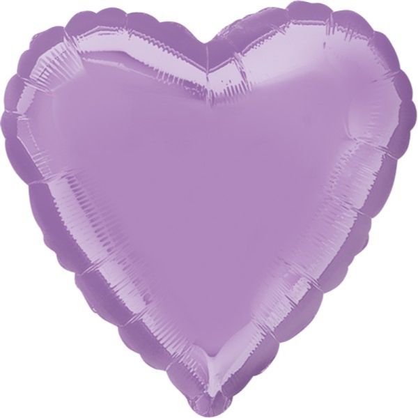 Pearl Lavender Heart Foil Balloon - 45cm