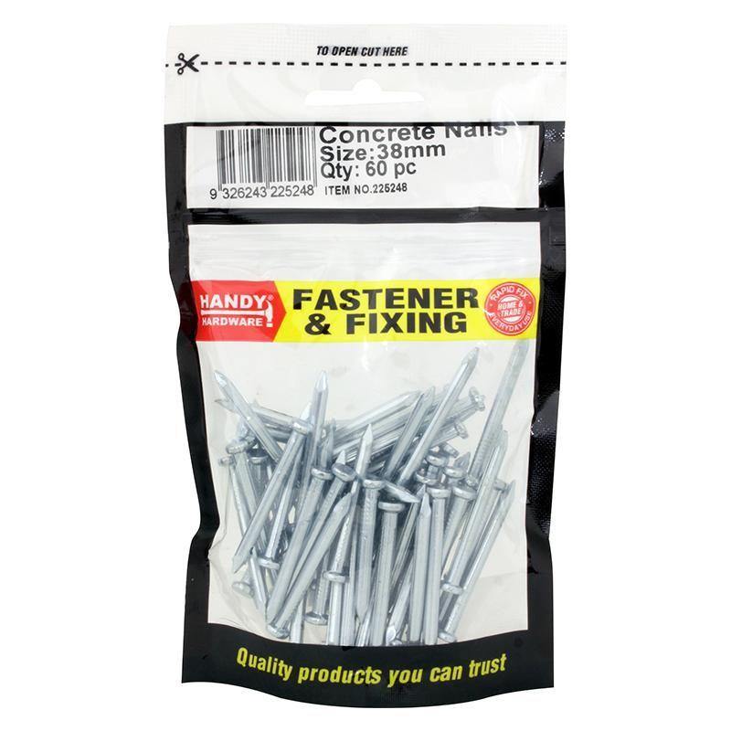 60 Pack Bag of Concrete Nails - 38mm