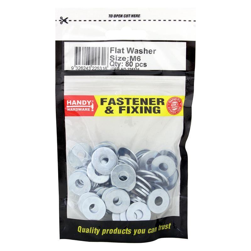 80 Pack Bag of Flat Washer - M6