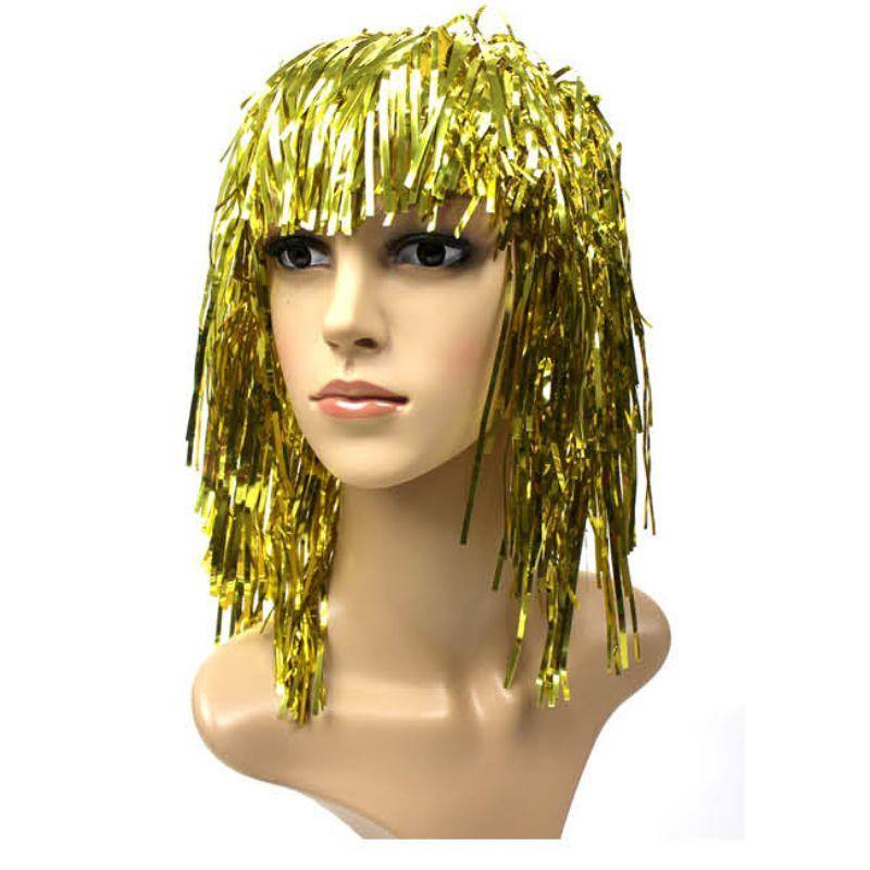 Gold Tinsel Wig - The Base Warehouse