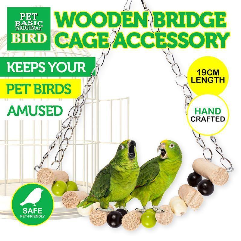Wooden Bridge Bird Cage Accessory - 19cm